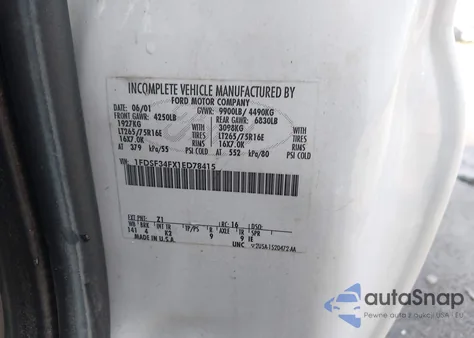 2001 Ford F-350 Xl/Xlt from USA, damaged, VIN 1FDSF34FX1ED78415